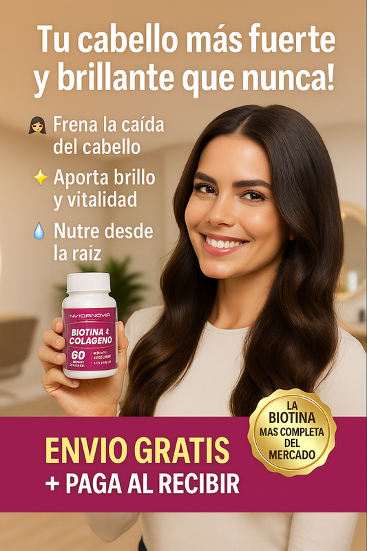 💖 Biotina + Colágeno 1000mg - Cabello, Piel y Uñas Radiantes ✨