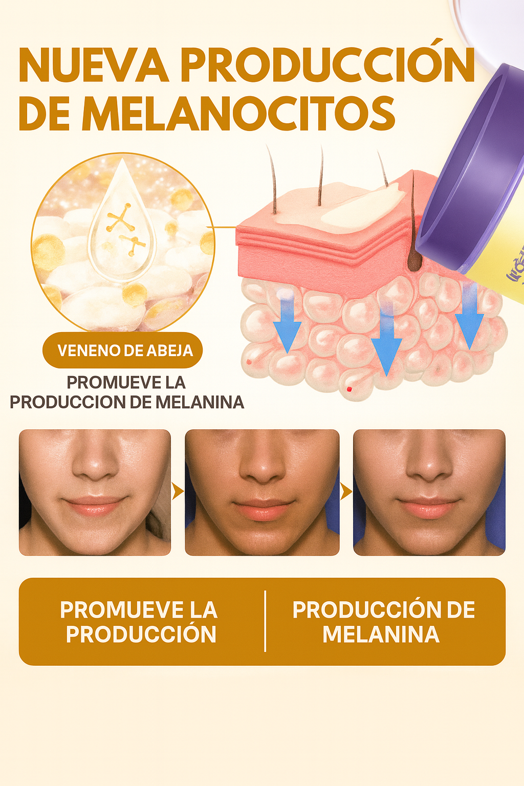 VitiClear Pro Crema de veneno de abeja ANTI-MANCHAS 🐝😎