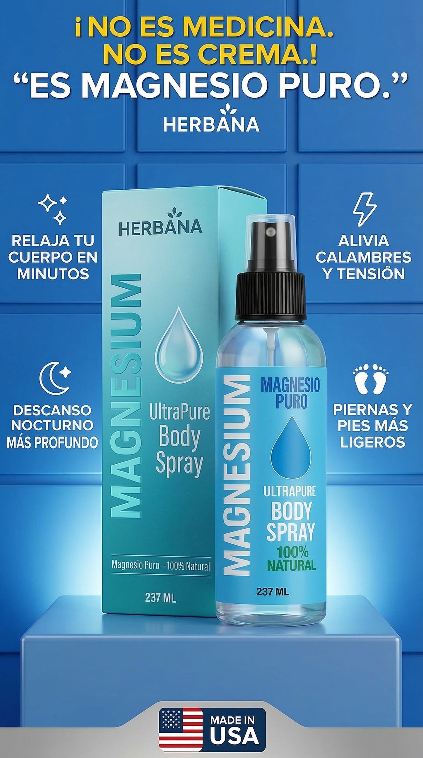 Magnesio en Spray - Grado Terapeutico(237 ml)