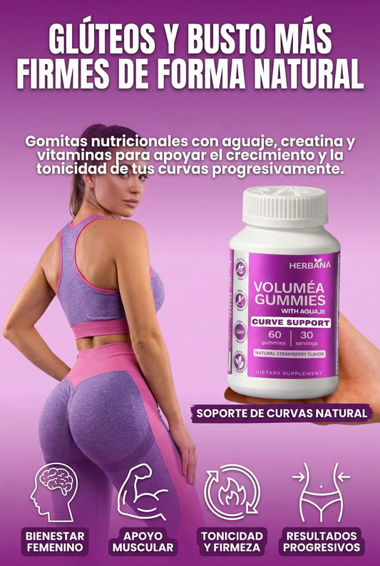 Voluméa Gummies – Apoyo para Pechos y Glúteos